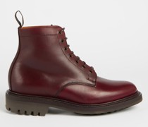 Smooth Leather Derby Boot in Blutrot, Noriah, Leder