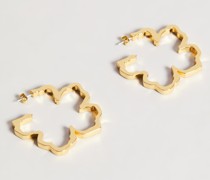 Ohrringe in Magnolienform in Gold, Geanni