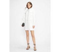 Cropped Waffle Texture Jacket in Elfenbein, Elrosa