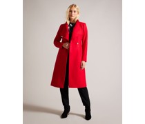 Wickelmantel aus Wolle in Rot, Rose