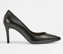 Pumps aus Leder mit 85mm Stilettoabsätzen in Schwarz, Alysse