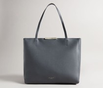 Shopper-Tasche aus Leder in Kohlegrau, Clarkia