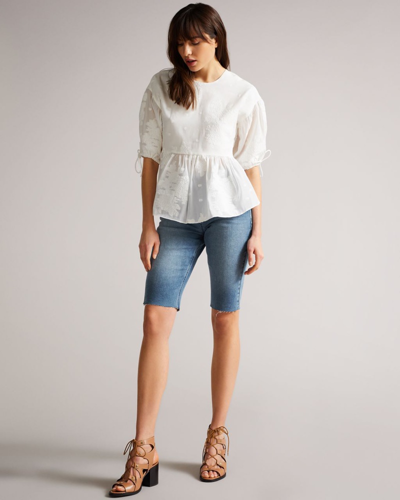 Ted Baker Damen Bermudashorts aus Denim in Dunkelgrau Zithara