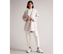 Cocoon Coat With Oversized Collar