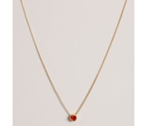 Halskette mit Glasherz in Rot, Harparh