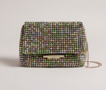 Geraffte Mini-Handtasche in Gemischt, Gliters