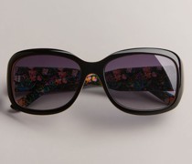 Oversized Sonnenbrille mit Rechteckigem Rahmen in Schwarz, Charlsy