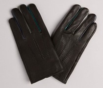 Leather Gloves in Schwarz, Parmed
