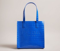 Kleine Tasche im Krokolook in Hellblau, Reptcon