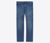 Authentische Jeans mit Geradem Bein aus Ink-Wash-Denim In Blau Blau