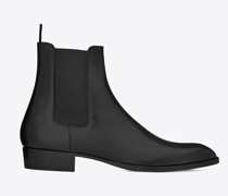 Wyatt Chelsea-Stiefel aus Glattleder Schwarz