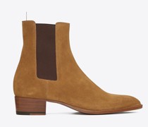 R Wyatt 40 Chelsea Stiefel aus Gegerbten Wildleder Bernstein