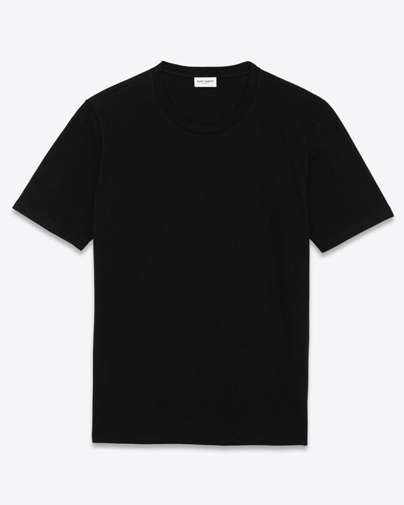 Saint Laurent Damen Saint Laurent T-Shirt In Cotton Schwarz