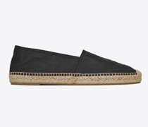 Monogram Espadrilles aus Glattleder Schwarz