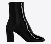 Maxine Stiefeletten aus Lackleder Schwarz
