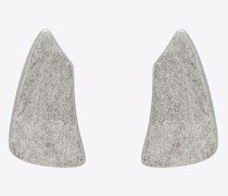 Kometen-Ohrringe aus Metall Silber