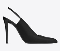 Raven Slingback-Pumps aus Kreppsatin Schwarz