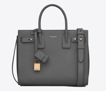Sac De Jour, Nano Tasche aus Weichem Genarbten Leder Grau