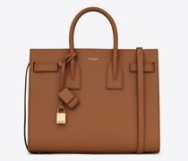Sac De Jour, Kleine Tasche aus Glattleder Bernstein