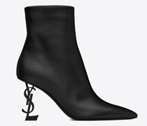 Opyum 85 Stiefelette aus Schwarzem Leder Schwarz