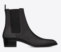Wyatt  Chelsea Stiefel aus Schwarzem Leder Schwarz