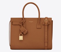 Sac De Jour, Baby Tasche aus Glattleder Bernstein