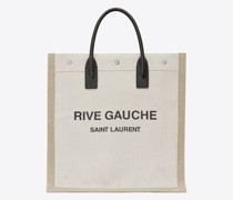 Rive Gauche N/S Shopper aus Leinen Baumwolle Beige