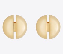 Kugelförmige Geteilte Ohrringe aus Metall Gelb/gold