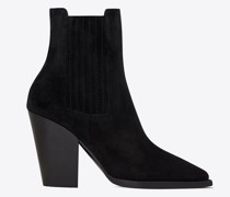 Theo Chelsea-Stiefel aus Veloursleder Schwarz