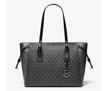 Zweifarbiger Shopper Voyager Medium mit Logo In Metallic-Optik
