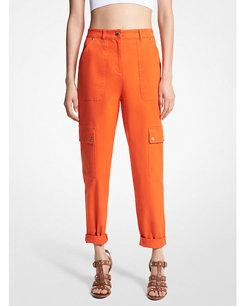 Michael Kors Damen Cargohose aus Biobaumwolle mit Stretch-Anteil