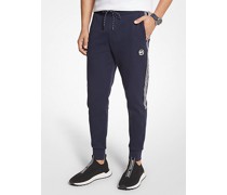 Jogginghose aus Baumwollmischgewebe mit Logostreifen
