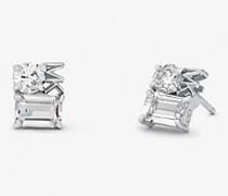 Logo-Ohrstecker aus Sterlingsilber mit Edelmetallbeschichtung