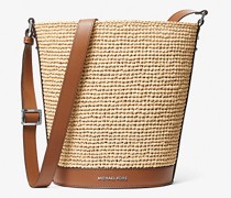 Messenger-Tasche Townsend Medium aus Stroh Im Bucket-Design