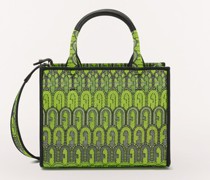 Opportunity Tote-bag Toni Lime Fluo Grün Jacquardgewebe Ethno Bogenlogo Damen
