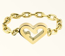 Love Ring Color Oro Metall Damen Halskette