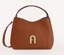 Primula chultertache Cognac H Braun Genarbte Kalbleder Damen