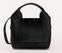 Gilda Tote-bag Nero Weiches Kalbsleder Damen Umhängetasche