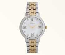 Easy Shape Armbanduhr Mit Rundem Gehäuse Color Argento Metallic Metall Damen