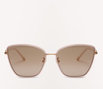 Sonnenbrille Quarzo Rosa Metall Damen Sonnenbrille