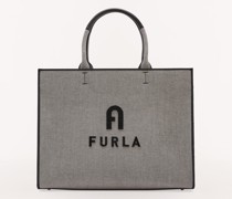 Fura Opportunity Tote-bag Grigio Grau Denim Rock Stoff Damen Ledertasche