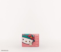 1927 Kompakte Portemonnaie Toni Geranium Roa Are trukturierte Leder Mit Wanderndem Hello-kitty-print Damen Portemonnaie