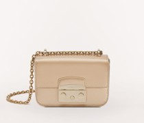 Metropolis Umhängetasche Champagne Metallic Metall Jason Kalbsleder Damen Mini-Umhängetasche