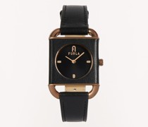 Arco Square Armbanduhr Mit Quadratischem Gehäuse Nero Kalbsleder Damen Armbanduhr