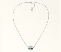 Arch Stripe Halskette Minty Metall + Glanzlack + Strass Damen Halskette