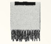 1927 Soft Schal Nero Wolle Mit Maxi-logo-muster + Fransen Damen Schal