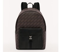 an Coso Rucksack Toni Caffe' Braun Beschichteter Stoff it Bogenkettenprint Herren