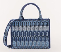Opportunity Tote-bag Toni Blu Denim Mehrfarbig Jacquardgewebe Ethno Bogenlogo Damen