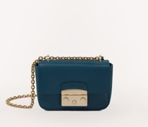 Metropolis Umhängetasche Blu Jay Blau Weiches Kalbsleder Damen