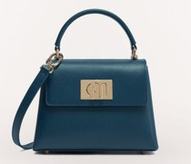 1927 Henkeltasche Blu Jay Blau Strukturiertes Leder Damen